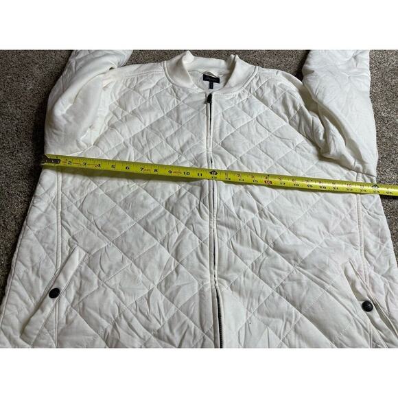Good Man Brand Cream White Men’s Full Zip Quilted Sweater Jacket Size XXL - Picture 8 of 8